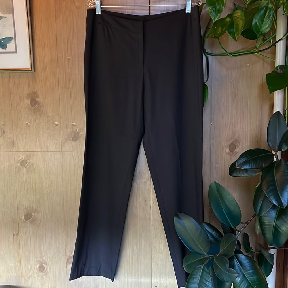 Eileen Fisher Wool Trousers Size M color: brown